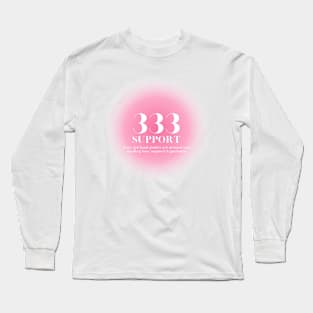 333 support angel number Long Sleeve T-Shirt